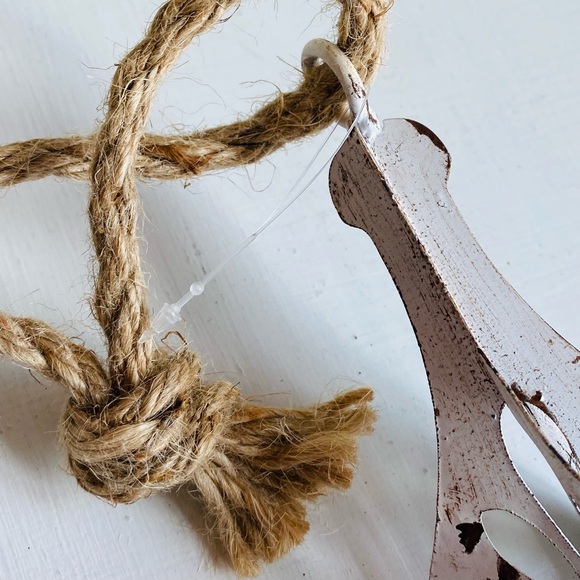 New Anthropologie Shabby Chic Holiday Ornament with Rope Tie - Picture 12 of 15